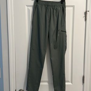 Green workout joggers quick dry